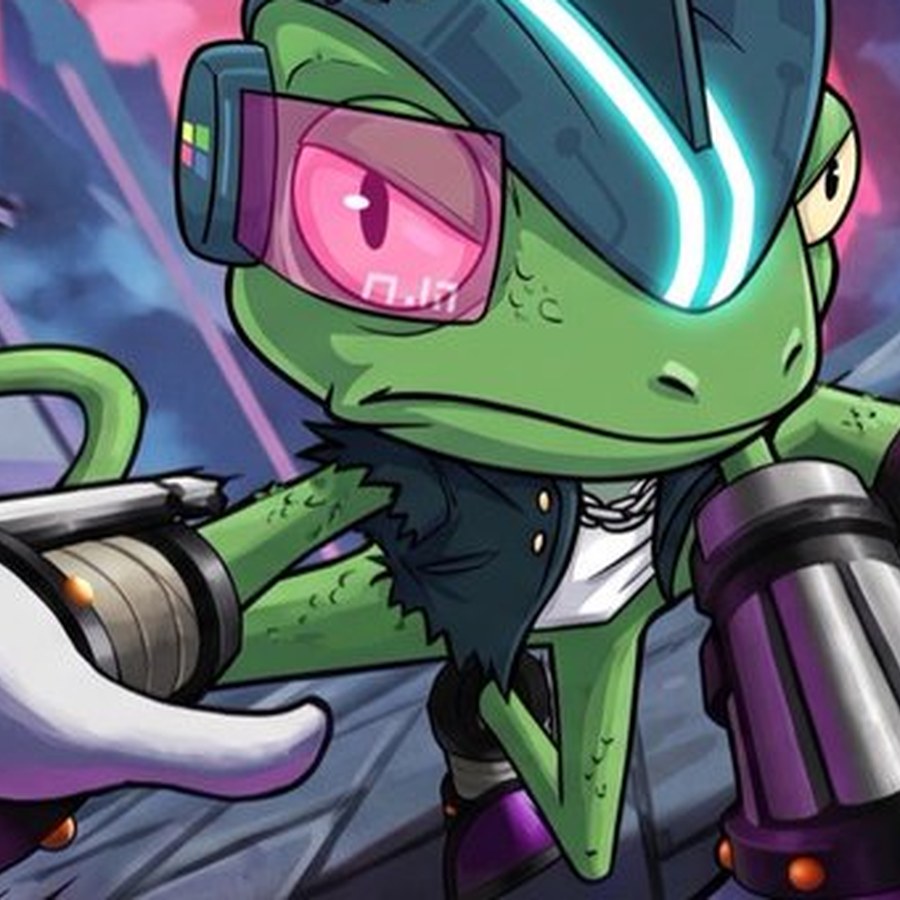 Cyberpunk lizard — visor